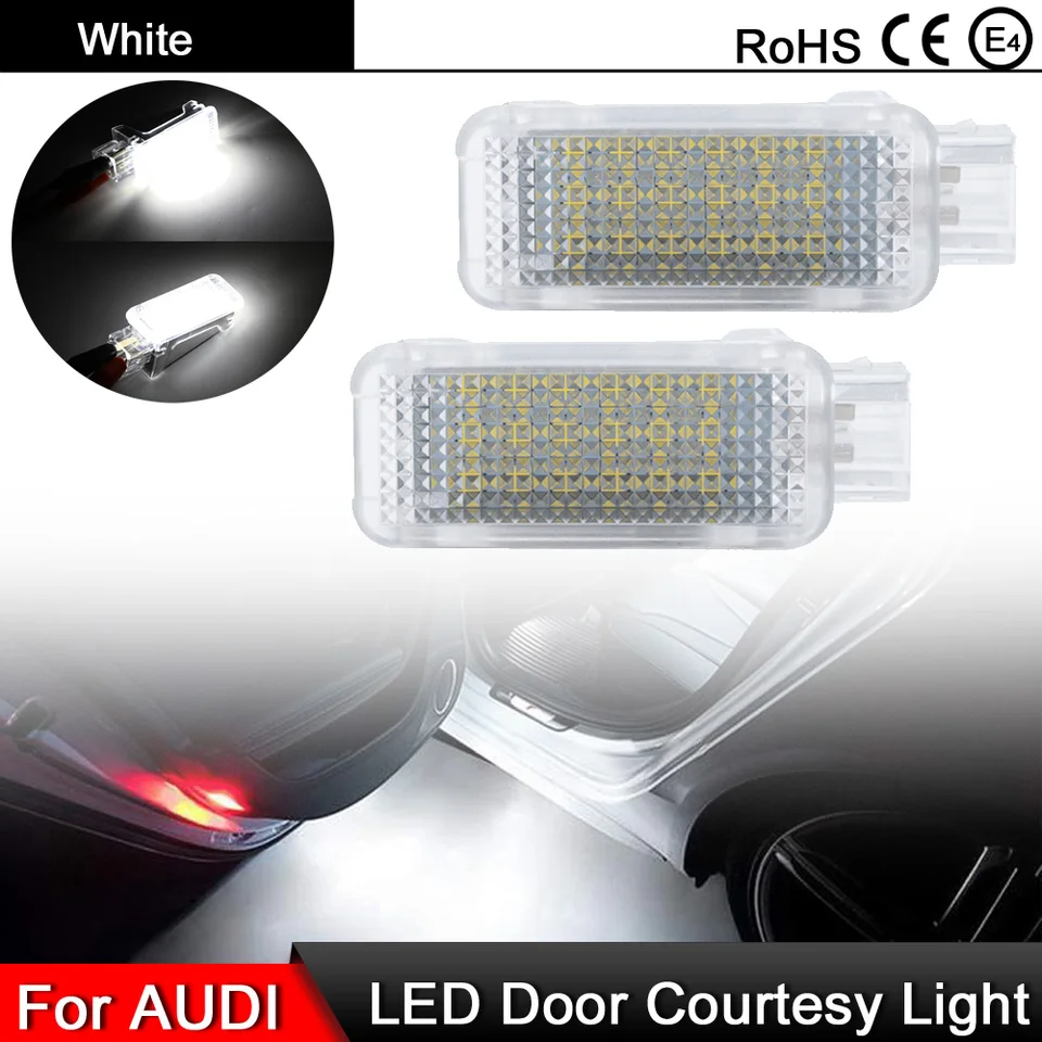 2pcs Led Car Door Welcome Lights for Audi A1 A3 8P 8V A4 A5 A6 A7