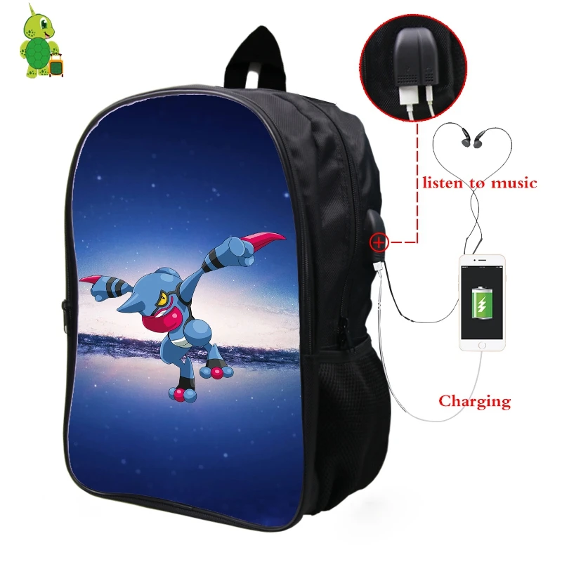 2 Pokemon Banette Galaxy Космический рюкзак Многофункциональный USB зарядка Разъем для наушников ноутбук рюкзак для подростков мужчин и женщин школьные сумки - Цвет: 2