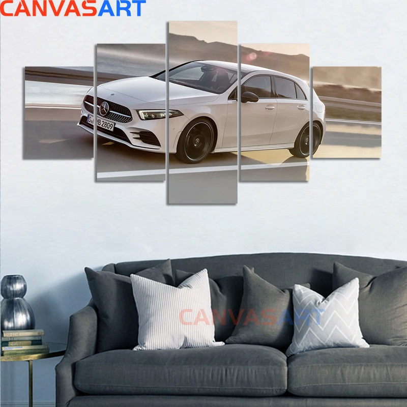 Холст искусство 5 HD шт картины Mercedes Benz Clase Картина цифровое для стены домашний