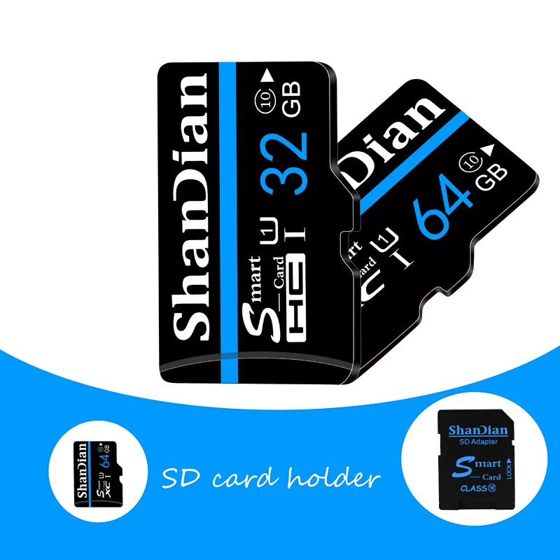 ShanDian карта памяти Micro sd 32 Гб класс 10 64 ГБ 16 8 tf Ручка microsd флэш память диск для