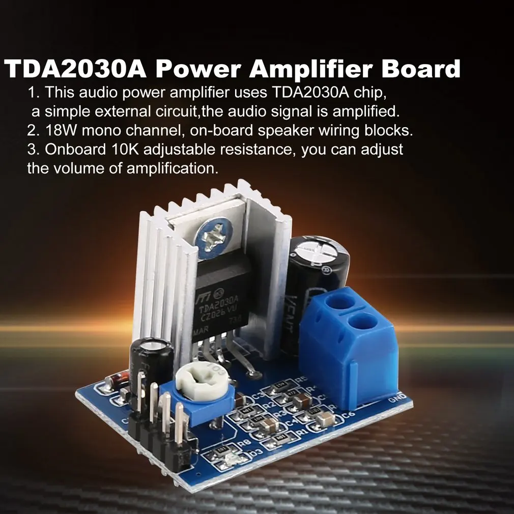 TDA2030A Супер Мини DC 6 18 в усилитель мощности плата двухканальный модуль электронный