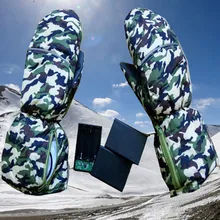 Мужские/женские/Детские лыжные перчатки, перчатки для сноуборда, Сверхлегкие Водонепроницаемые зимние теплые перчатки, уличные электрические теплые лыжные толстые перчатки