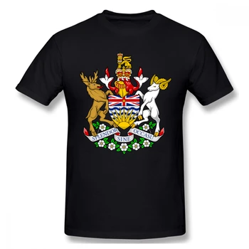 

Coat Of Arms Of British Columbia Flag T-shirt For Men Plus Size Custom Team Shirt