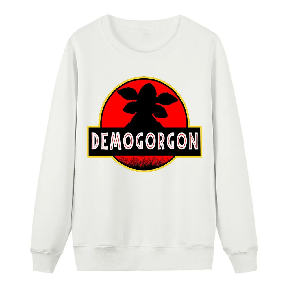 Толстовка с принтом Demogorgon, Женская мода, Осень-зима, уличная одежда, пуловер, Повседневный, для фитнеса, женский спортивный костюм с круглым вырезом - Цвет: white  6