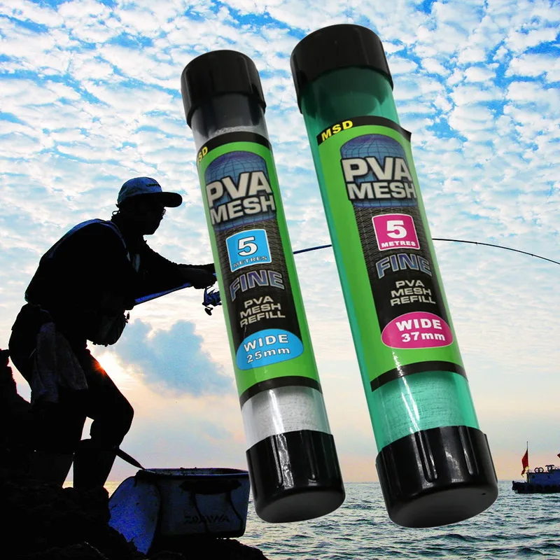 1 шт. 5 м PVA широкая сетка для приманки карпа рыболовный чулок Boilie Rig приманки мешки для упаковки воды растворение из ПВС узкий сетчатая трубка сетка