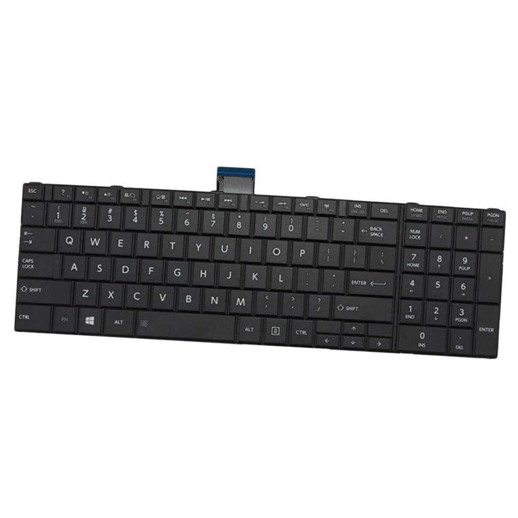 Replacement US English Layout Laptop PC Keyboard Glossy Black Frame for Toshiba Satellite C50-B C55-B C55-B5246 C55-B5200