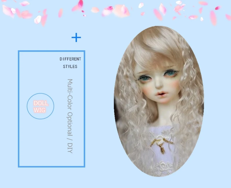 Кукольный парик 20*100 см натуральные кудрявые волосы для куклы термостойкие волоконные пряди BJD русская кукла ручной работы