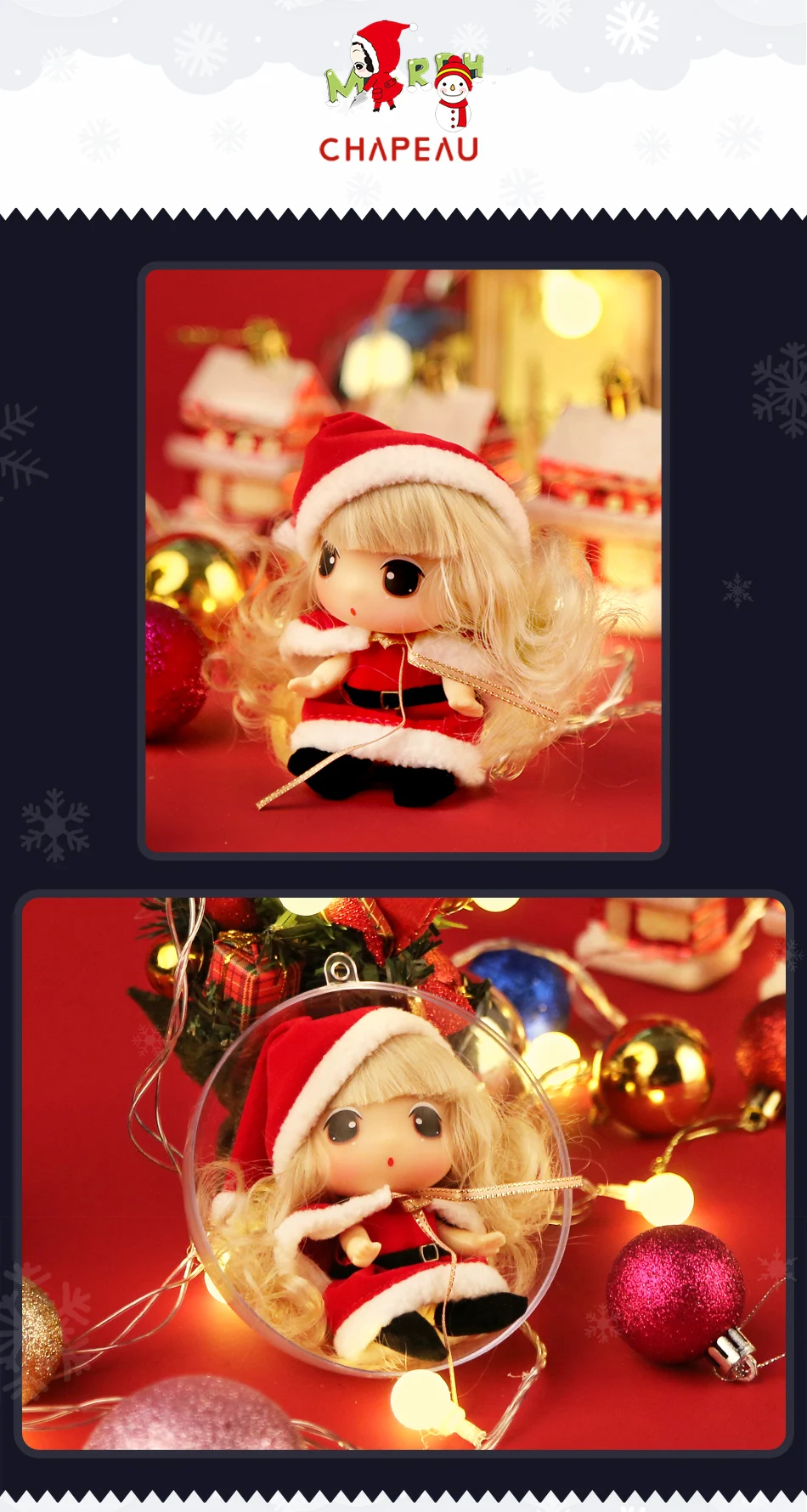 HUIQIBAO игрушки 9 см кукла Ddung Рождество запутанные куклы одеваются BJD брелок для девушек Подвеска детская игрушка подарок на день рождения