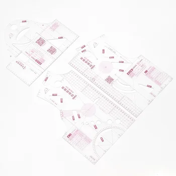 

1:3 Transparent Women Clothes Design For DIY Tailor Quilting Prototype Ruler Drawing Templete Tool
