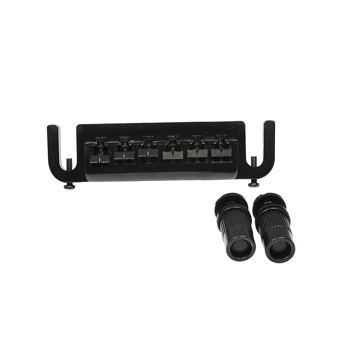 Musiclily Pro 52.5Mm Badass Style Regolabile Avvolgente Ponte Tailpiece Per Epiphone Les Paul Junior Lp Style Guitar, Nero