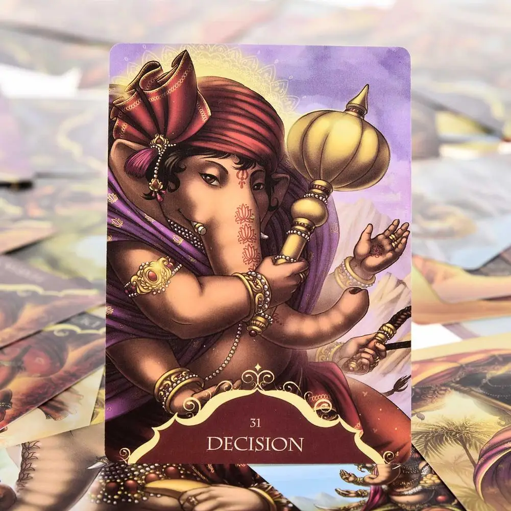 

Tarot Cards Whispers Of Lord Ganesha Oracle Tarot Table Game English Divination Tarot ​Family Party Playing Cards