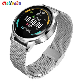 

Men Women Smart Watches Waterproof Stainless Steel Strap Heart Rate Blood Pressure Monitor Smart Bracelet Android/iOS PK Y6 W8