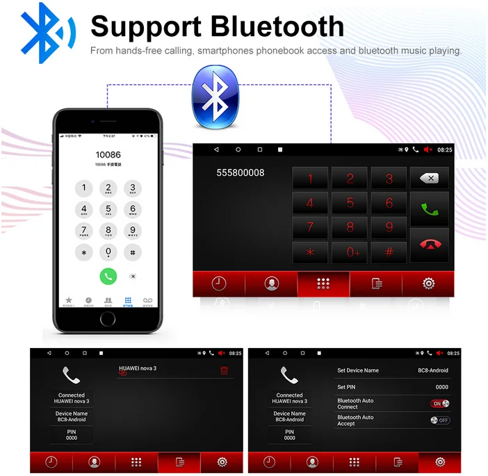 Pdofo 2 Din Android 8.1Car gps Радио авторадио FM Vehcle Зеркало Ссылка 2din мультимедиа DVR плеер для Duster/Sandero/Logan/Dokker