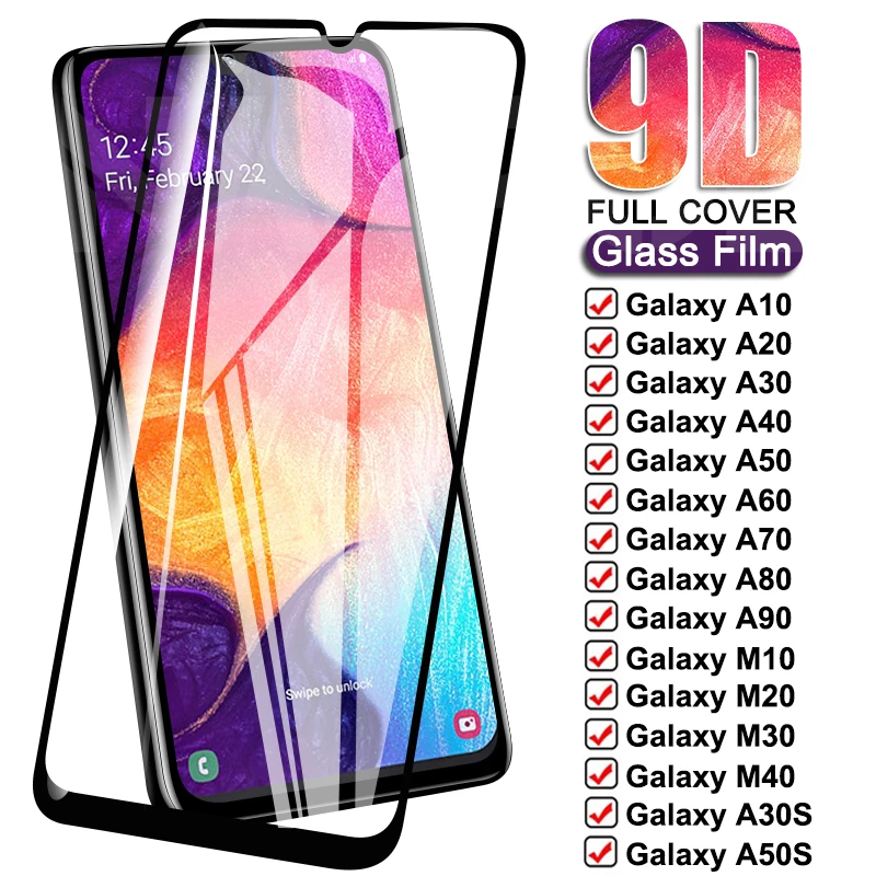 9D Анти-взрыв закаленное стекло для Samsung Galaxy A10 A20 A30 A40 A50 A60 A70 A80 A90 защита экрана M10 M20