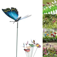 Бабочка цвет Случайный Сад орнамент газон украшение красивый 3D двойной 5 шт./лот Садоводство Творческий реалистичный цветочный горшок