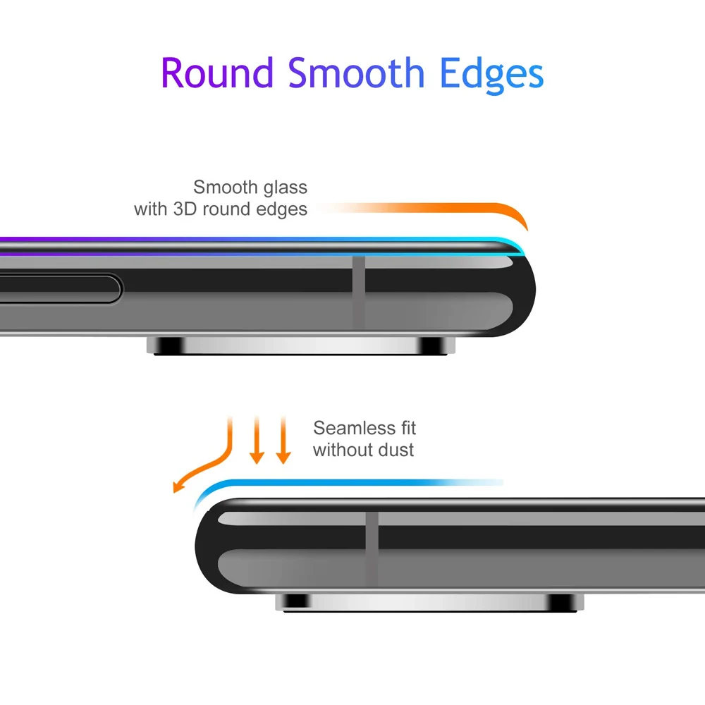 Защитная пленка из закаленного стекла для Apple iPhone 11 Pro Max X XS XR полностью изогнутая