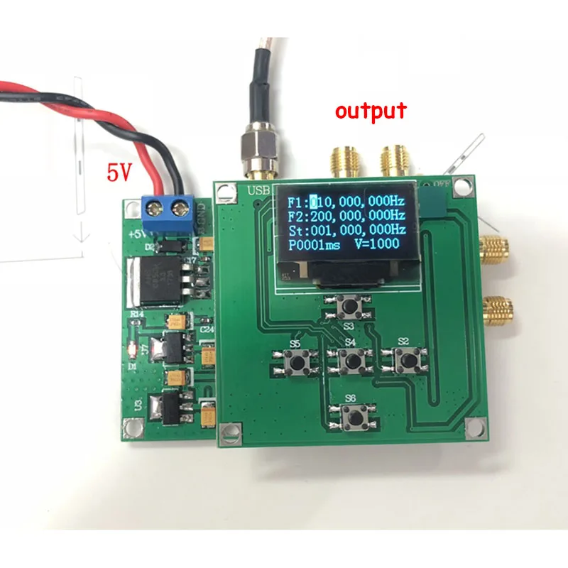 AD9912 Частота развертки 1 гвыборок/частота 1 HZ-400 МГц синусоида выход источник сигнала DDS генератор сигналов модуль STC Главная плата управления