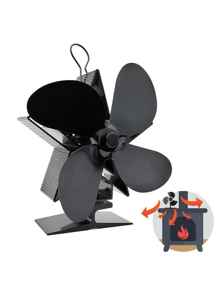 

Powerless Fan For Fireplace Stoves Quiet Operation For Wooden/ Log Burner/ Fire