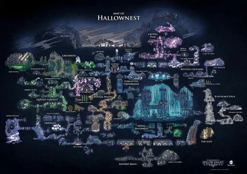

Hollow Knight Map Of Hallownest SILK POSTER Decorative painting 24x36inch