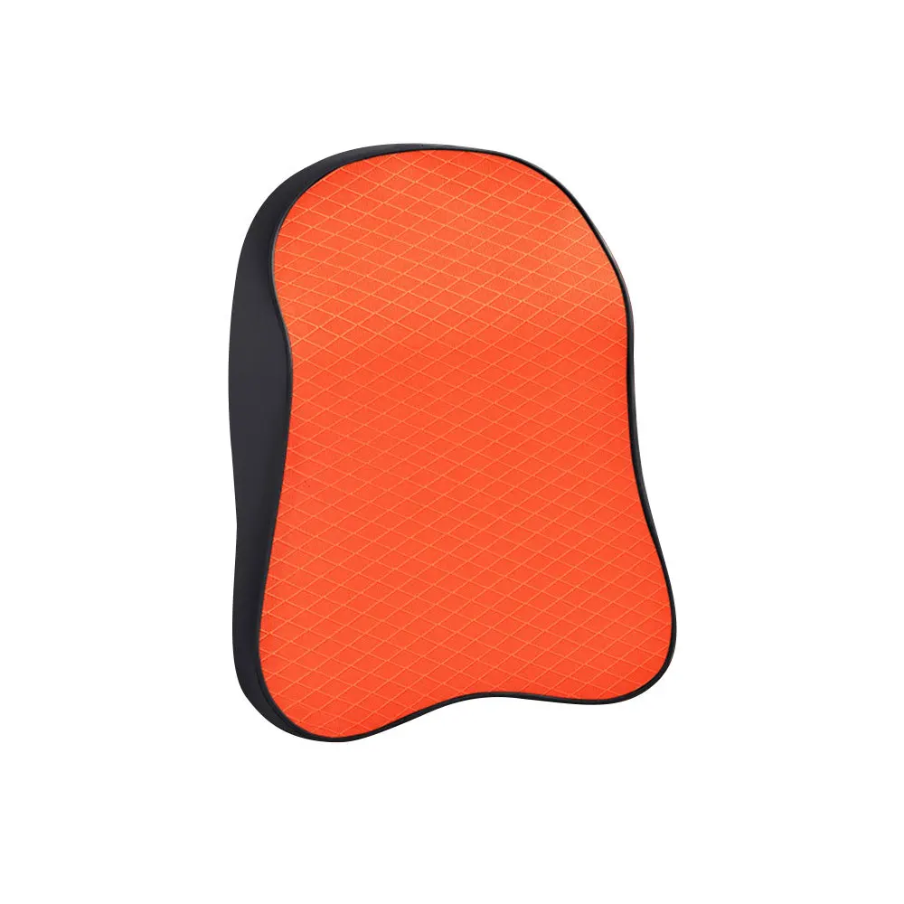 Orange Подушка для автомобиля 3D подушка для шеи из пенопласта искусственная кожа подушка для поясницы поддержка универсальная подушка под спину авто аксессуары - Цвет: Orange