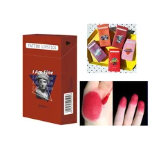 New 20pcs/set Lipstick Cigarette Case Cotton Swab Lipsticks Microbrush Long Lasting Waterproof Disposable Brushes Swab Lipstick