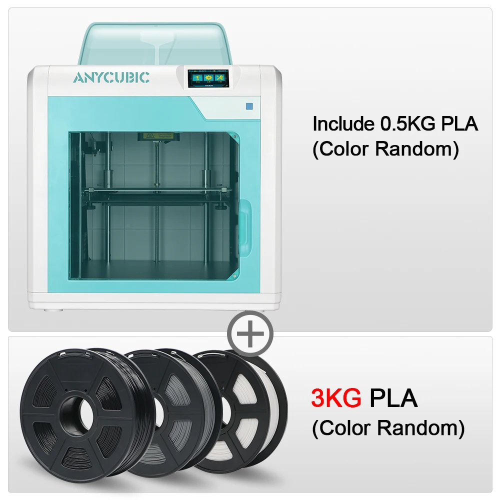 WH 4Max Pro add 3KG ANYCUBIC 4Max Pro 3d принтер большого размера плюс FDM Impresora 3d Diy Набор модульный дизайн принтер 3d нить 3d принтер пластик - Цвет: WH 4Max Pro add 3KG