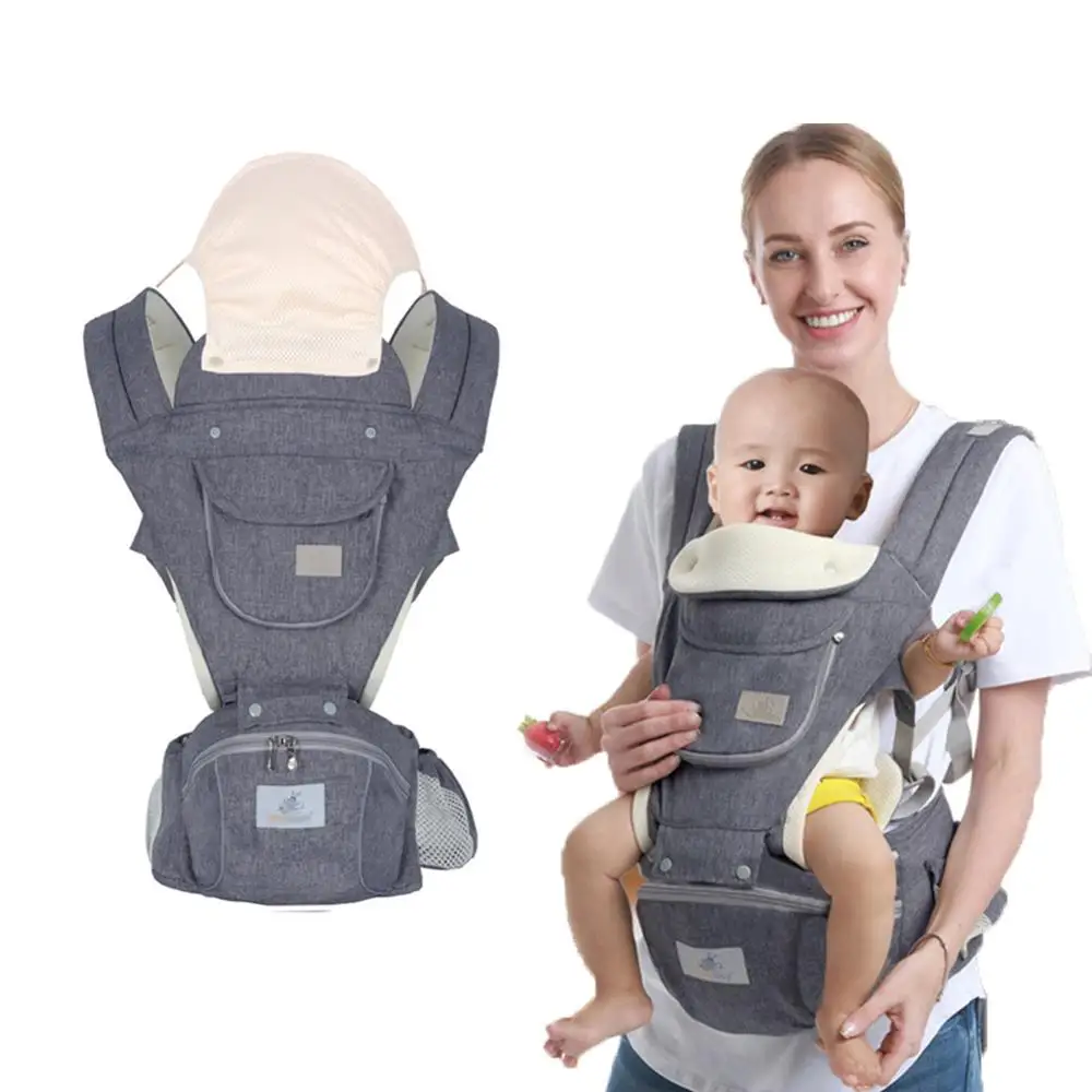 

Ergonomic Convertible Baby and Child Carrier with Waist Stool and Adjustable Straps Versatile Baby Carrier Dark Gray