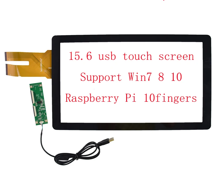 

15.6 Inch G+G USB Capacitive Touch Screen Sensor Digitizer Industrial computer 10Fingers Touch Support Raspberry Pi Win10