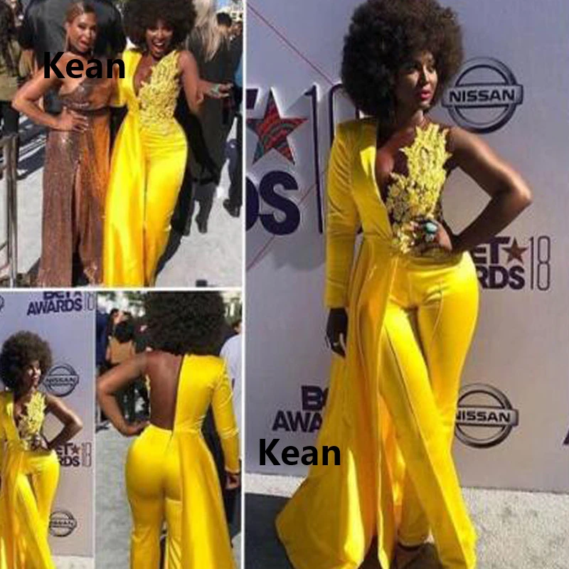 Yellow prom jumpsuit Clearance