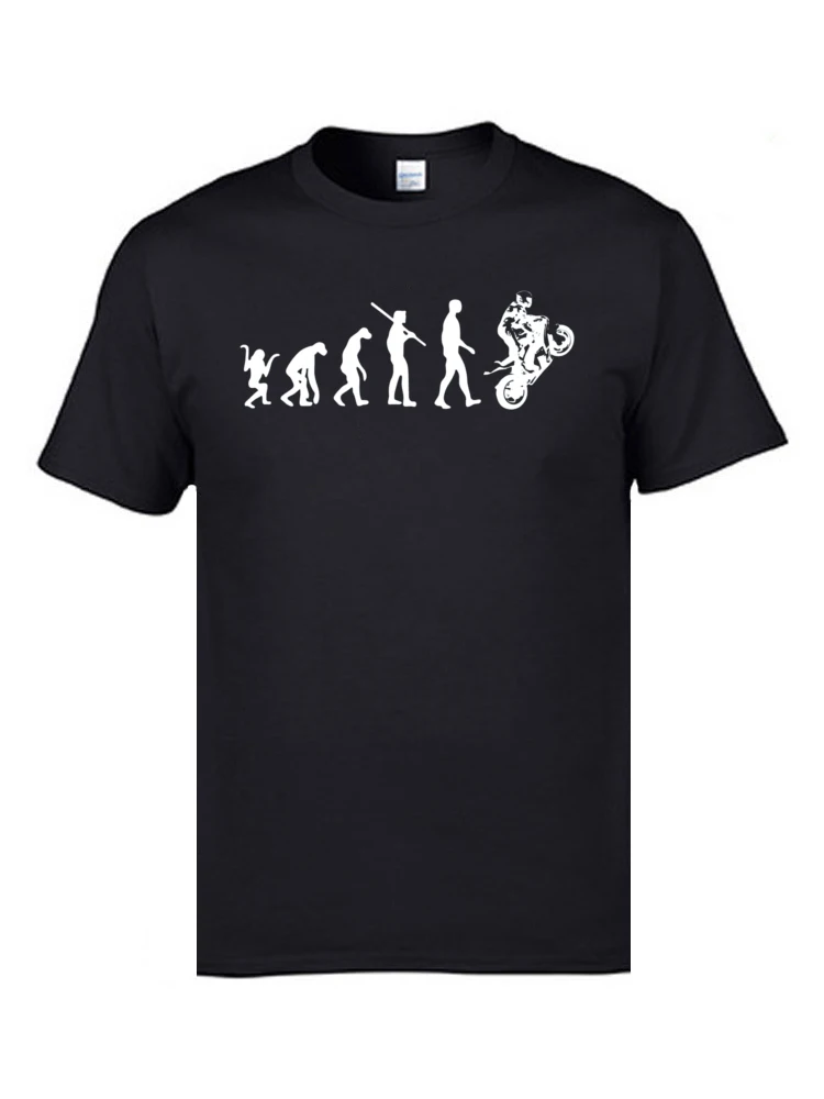 Evolution Motorbike Men Tops T Shirt Comfortable Tee-Shirts Women Funky Short Sleeve Tshirts Stranger Things Newest &amp Tees | Мужская