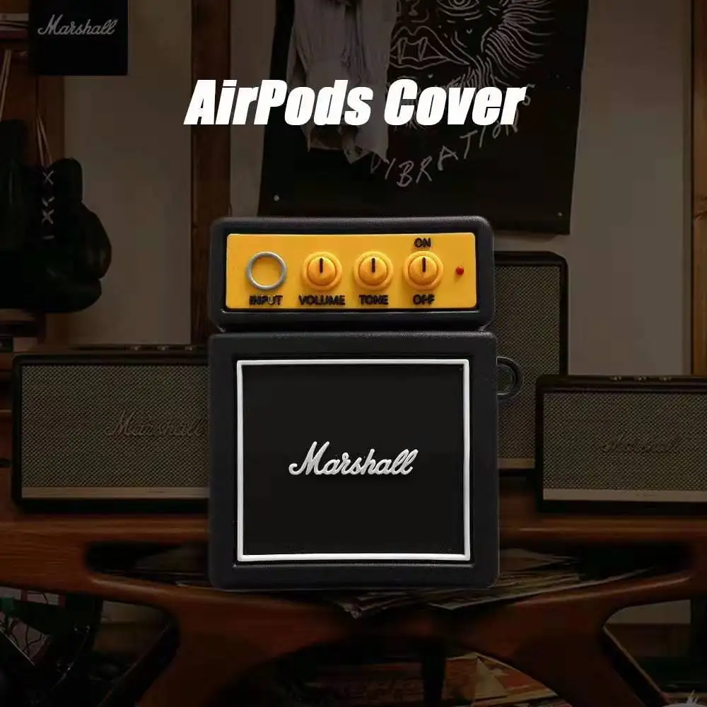 Классический Maishall Kilburn мягкий силиконовый наушник для Apple iPhone Airpod 1 2 3 pro защитный чехол Противоскользящий брелок беспроводной Чехол
