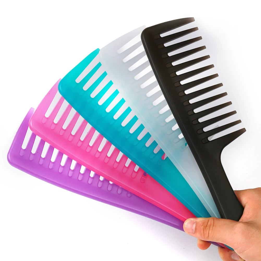 Low Price Hairdressing Comb Beauty Wide Large Women Anti-Static Curly Grip Hanging-Hole-Handle r0QK3Rl89mJ