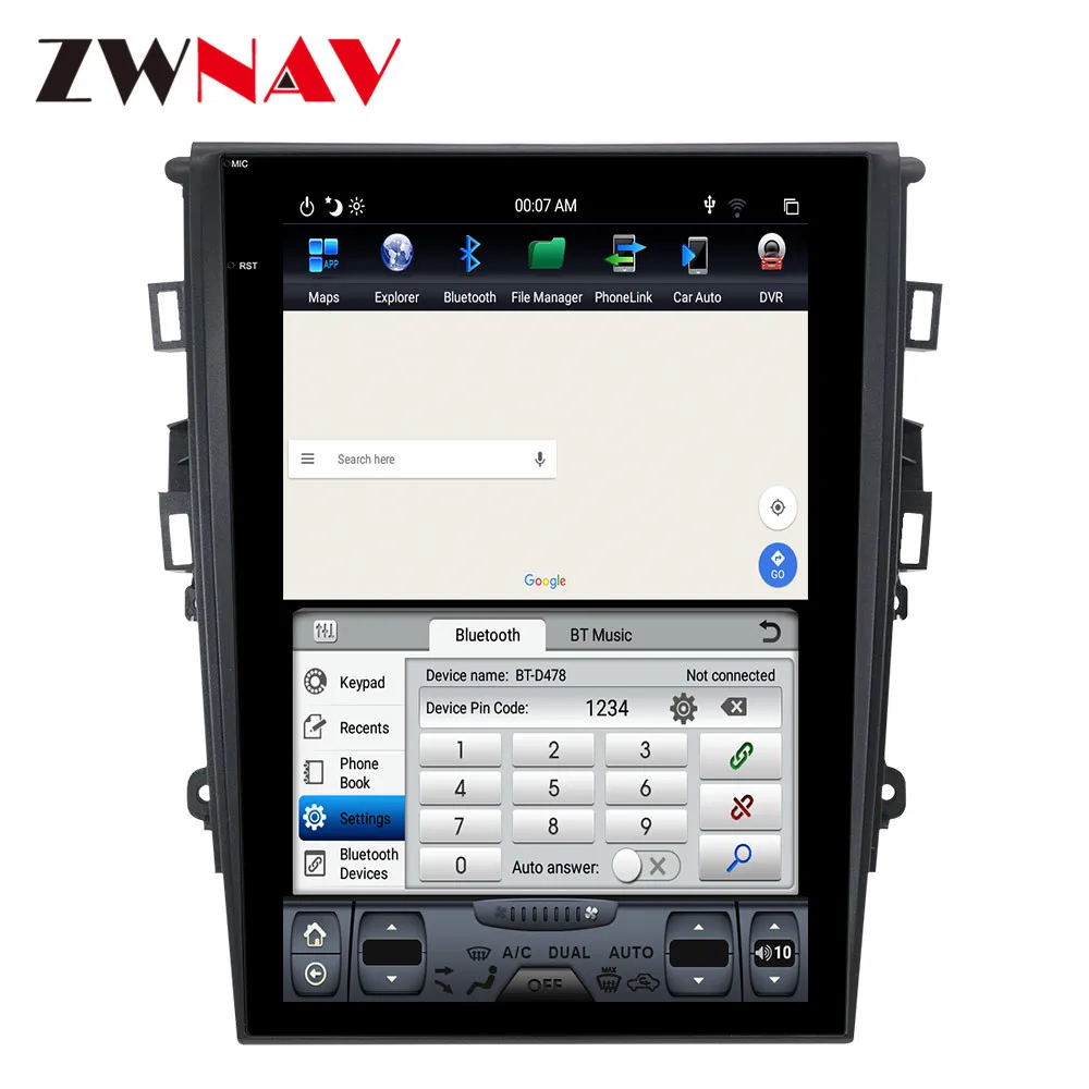 Clearance DSP Carplay vertical Tesla screen Android 9.0 Car Multimedia Player For ford Mondeo Fusion MK5 2013+ GPS Radio stereo head unit 3