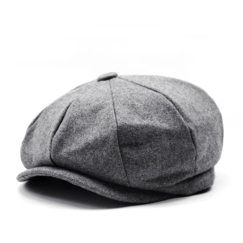 Light Grey Peaky Blinders, мужские береты, шапка, осень, новая, винтажная, с узором в елочку, восьмиугольная шапка Wo, мужская, повседневная, тыква, шапка в стиле Гэтсби, плоская, берет, шапки - Цвет: Light Grey