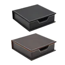 Визитница из искусственной кожи, карманная переноска, Коробка Для памятных вещей, липкий чехол для хранения заметок, офисный школьный Органайзер настольный для аксессуаров