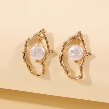 2020 Fashion Geometry Pearl Women Fashion Earrings Wedding Jewelry Party