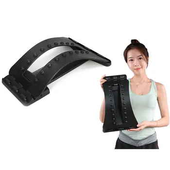 

Back Stretcher Lumbar Support Device Back Spinal Pain Relief 3 Adjustable Settings for Back Stretcher Device Black NS