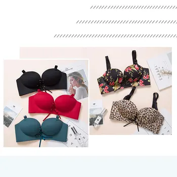 

Seamless Bras for Women Push Up Bras No Wire Brassiere A B Cup Underwear Sexy Bra Three Quarters(1/2 Cup) Women lingerie