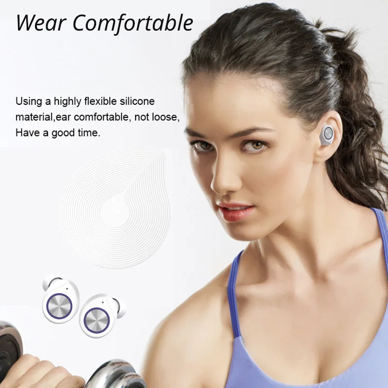 TW70 Wireless Headphones Bluetooth 5.0 earphone tws HIFI stereo earbuds Sport Handsfree Gaming Headset for iphone xiaomi huawei