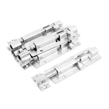

4" Long Stainless Steel Door Gates Latch Slide Lock Barrel Bolt 5pcs