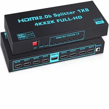 Conmutador distribuidor Compatible con HDMI, 4k60hz, 1 en 8, 4k60hz, distribuidor HDMI, divisor para conferencia, estudio, DVD, PS3