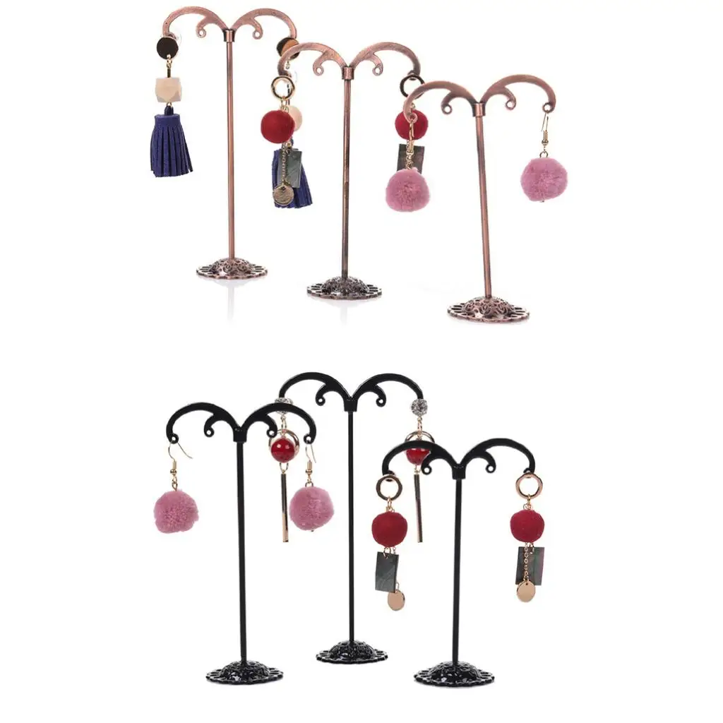 3 Pieces Different Height Earrings Display Hanger Stand Jewelry Organizer Holder