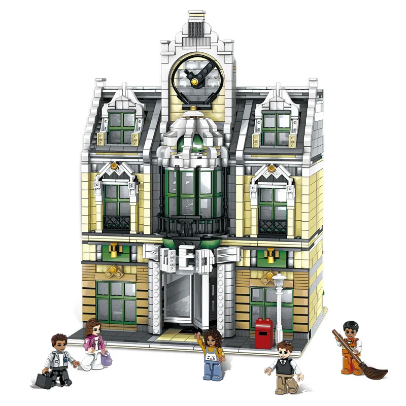 Новые 4 модели MOC Creator City Streetview серия модель строительные игрушки Рождественские