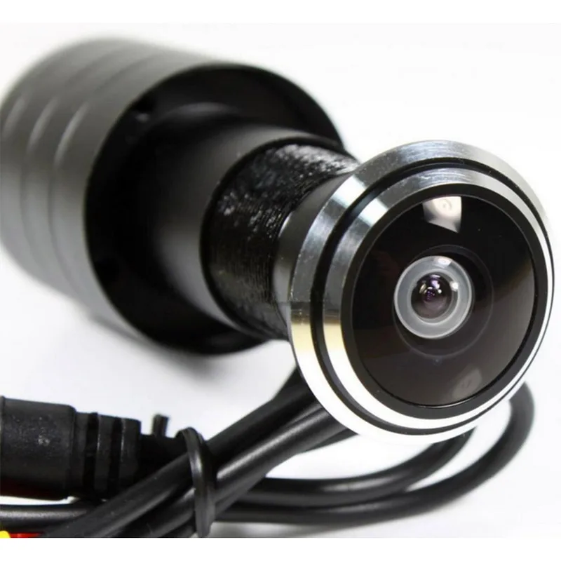 Широкоугольный дверной глазок, камера 2,1 мм, объектив рыбий глаз, дверной глазок, мини-камера видеонаблюдения, PAL, Домашняя безопасность