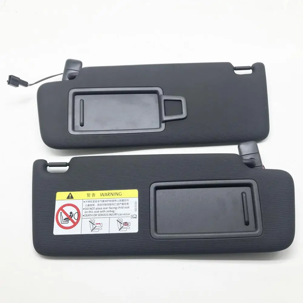 5gg880551 블랙 프론트 썬 바이저 패널, 메이크업 미러 포함, 폭스바겐 골프 7 스포츠밴 제타 mk7 t-크로스 파사트 b8 cc e-golf t-roc 