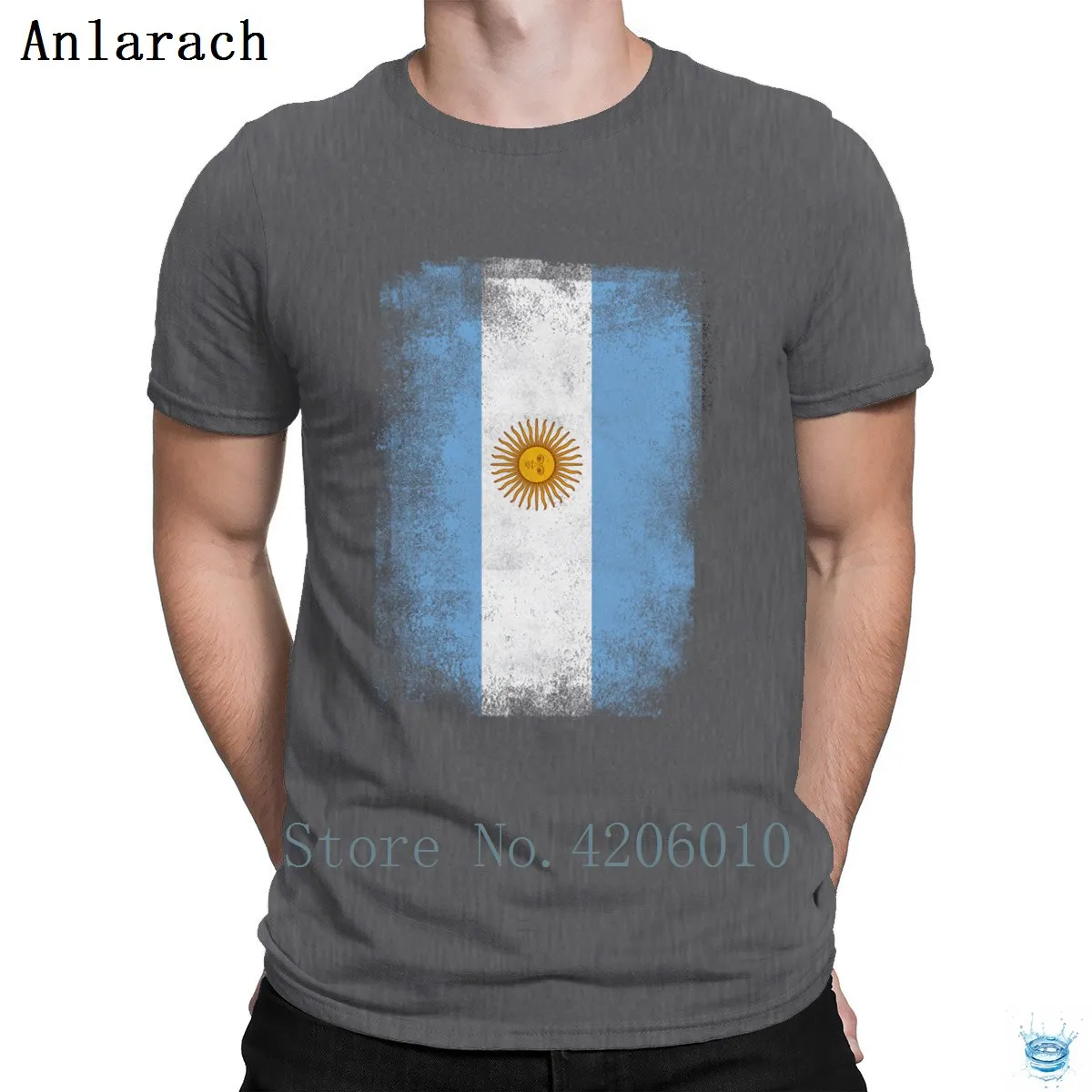 Аргентина Флаг горд Argentinian Винтаж Огорченная футболки дешевые продажи летние мужские футболки короткий рукав настроить