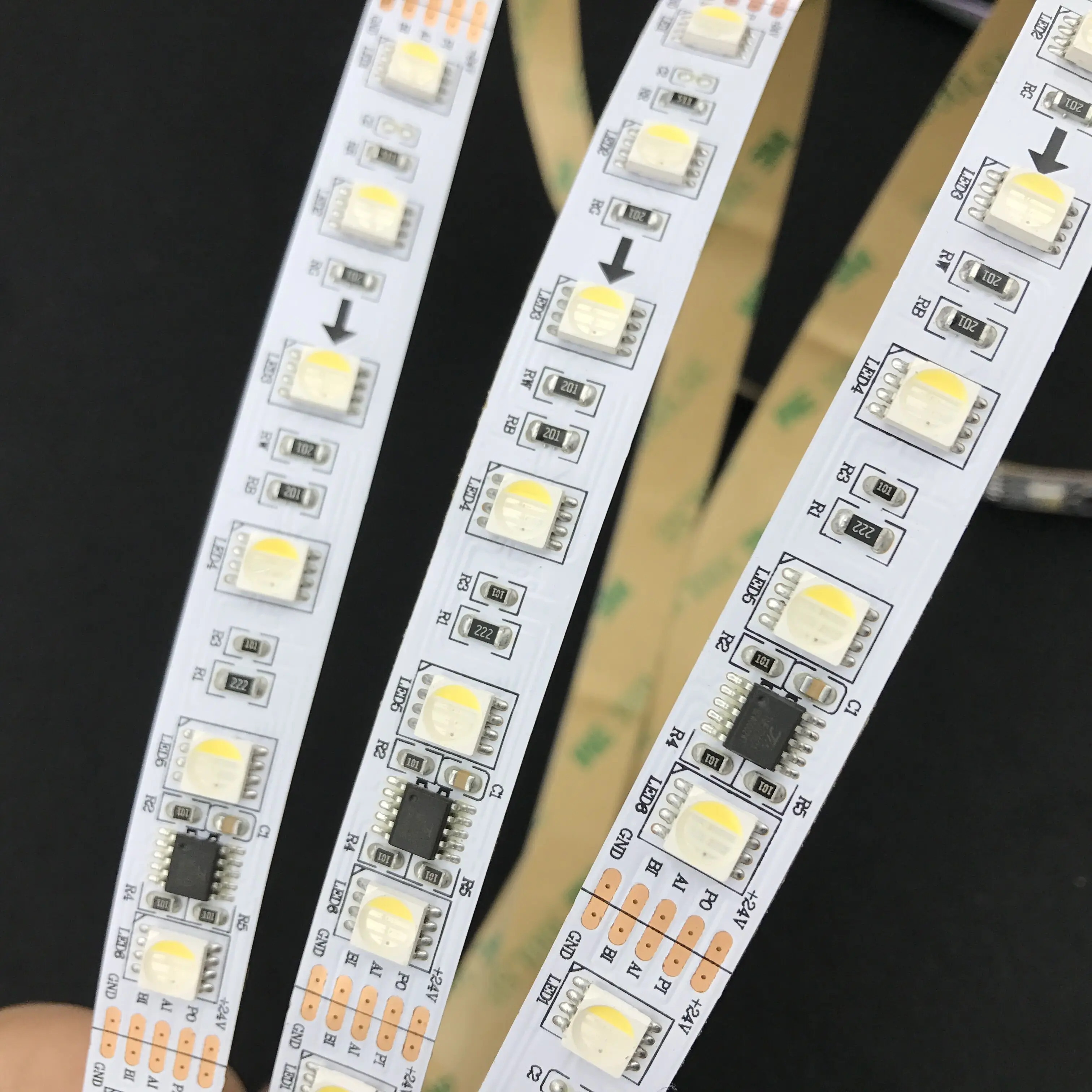 5 м DC24V светодиодный RGBW Стандартный DMX512 цифровой полосы 60 s/m 10 пикс./м не