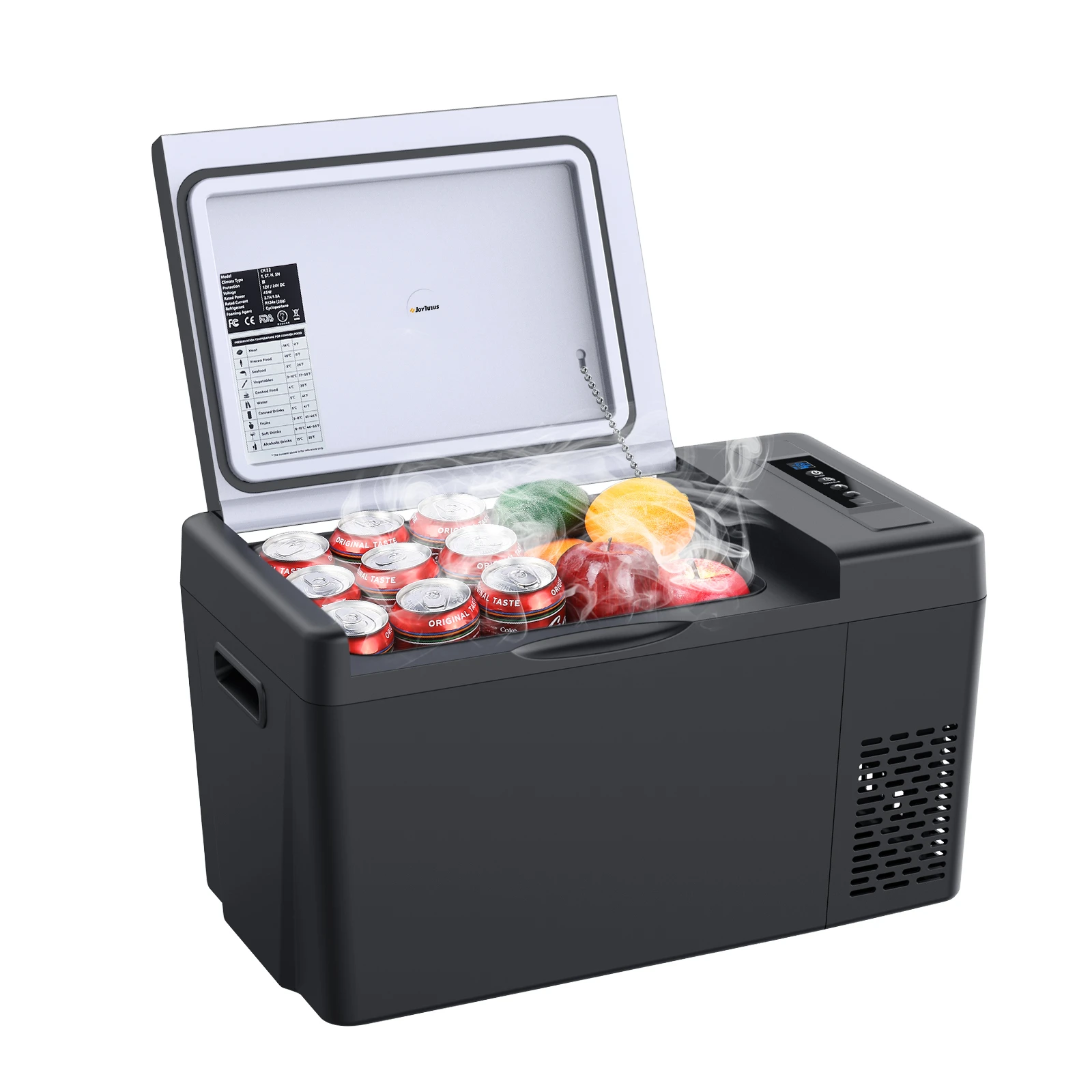 Nevera pequeña para coche de 22L, compresor de 12V, nevera portátil para uso doméstico, vehículo, camión, Camping| | -