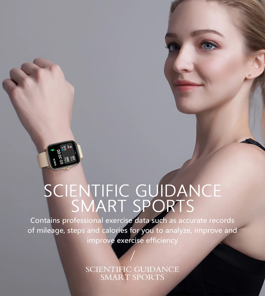 2022 Full Touch Screen Rotate Button Y20 Woman Smart Watch Fitness Tracker Smartwatch For Xiaomi IPhone Phone PK P8 Plus GTS 2