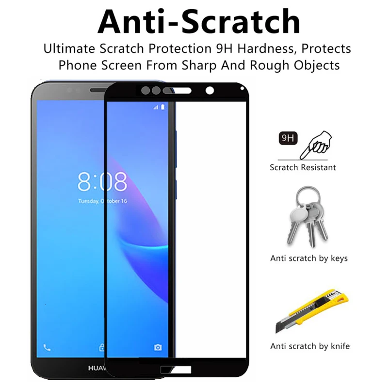 Защитное стекло 9H на Y6 2019 для Huawei Prime Y7 Pro Y5 Y9 Y 5 6 7 9 закаленное защитная пленка